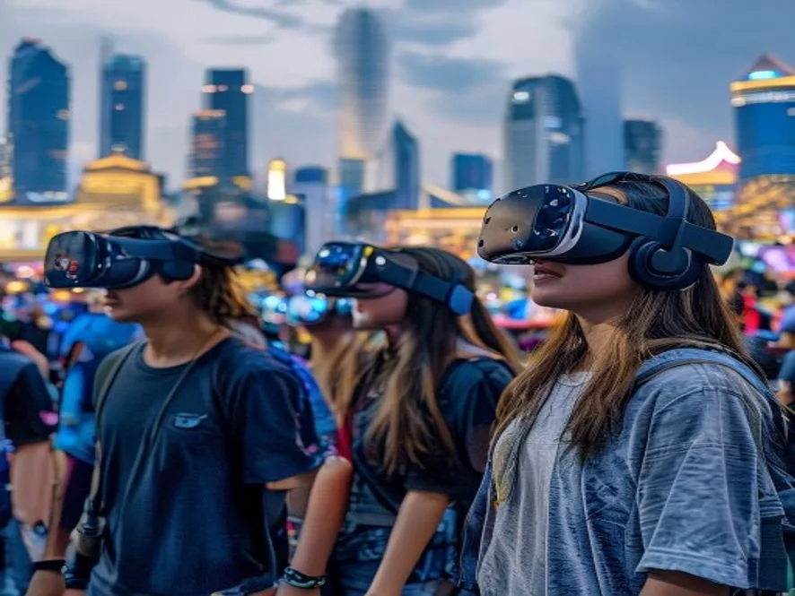 Ilustrasi virtual reality - virtual reality adalah - karya ilustrasi AI