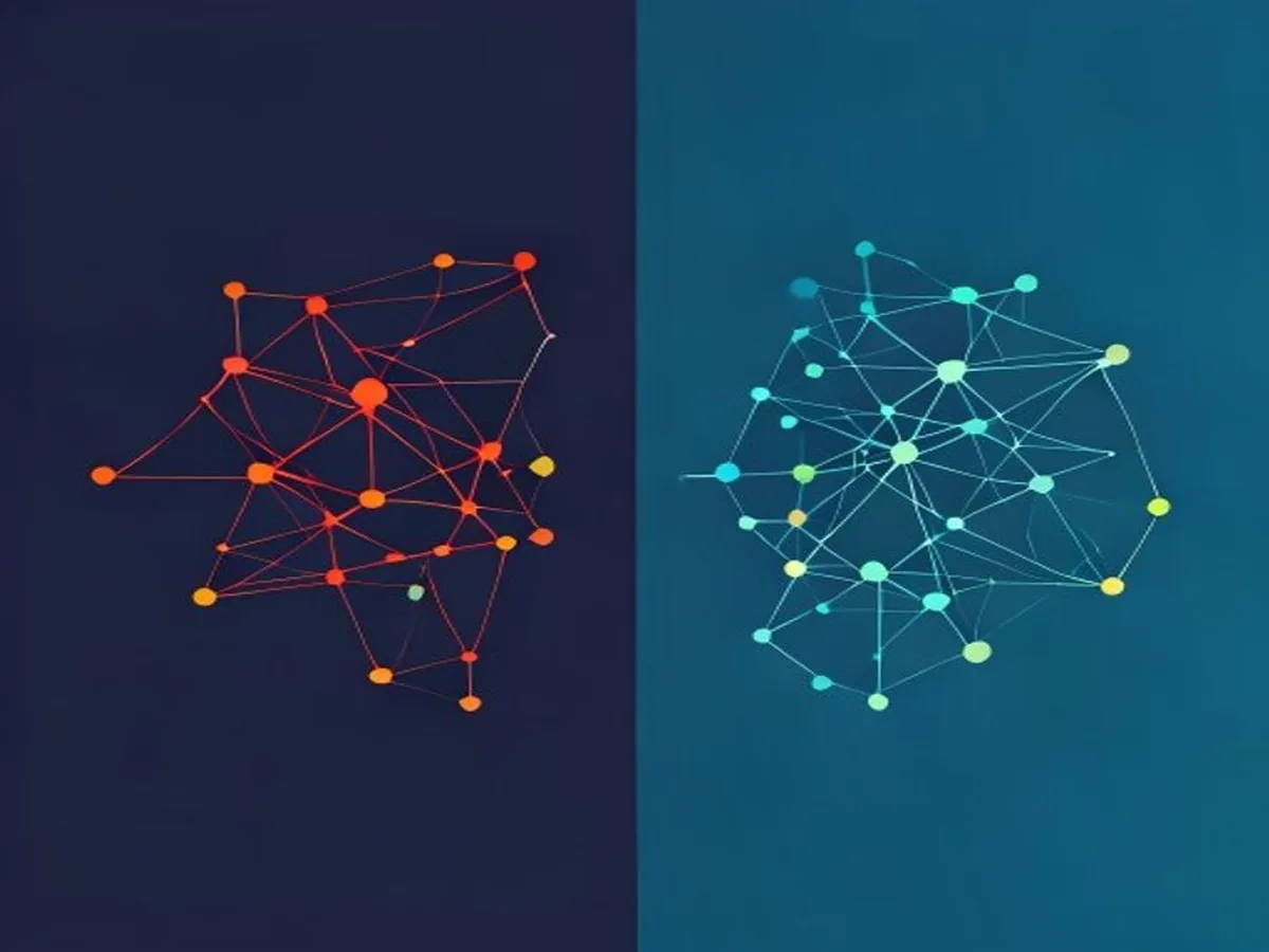 Ilustrasi perbandingan DuckDuckGo Blue Proxy vs VPN - aplikasi duckduckgo blue proxy - karya ilustrasi AI