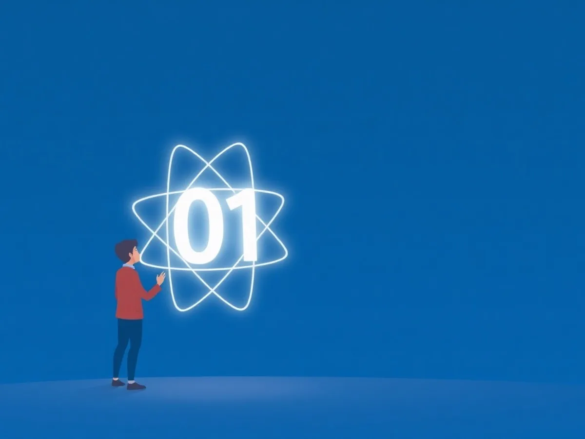 Ilustrasi pengertian quantum computing - quantum computing adalah - karya ilustrasi AI
