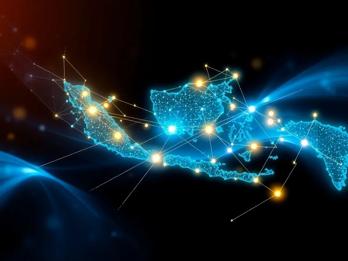 Ilustrasi dampak Quantum Internet untuk Indonesia - fintech keamanan siber pemerintahan digital - Quantum Internet - karya ilustrasi AI