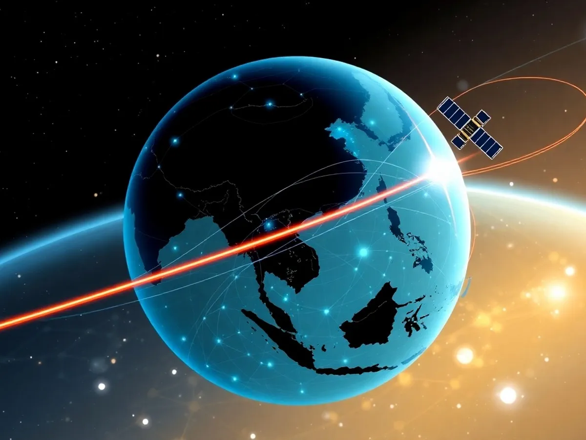 Ilustrasi perkembangan Quantum Internet dunia 2026 - jaringan kuantum China AS Eropa - Quantum Internet - karya ilustrasi AI