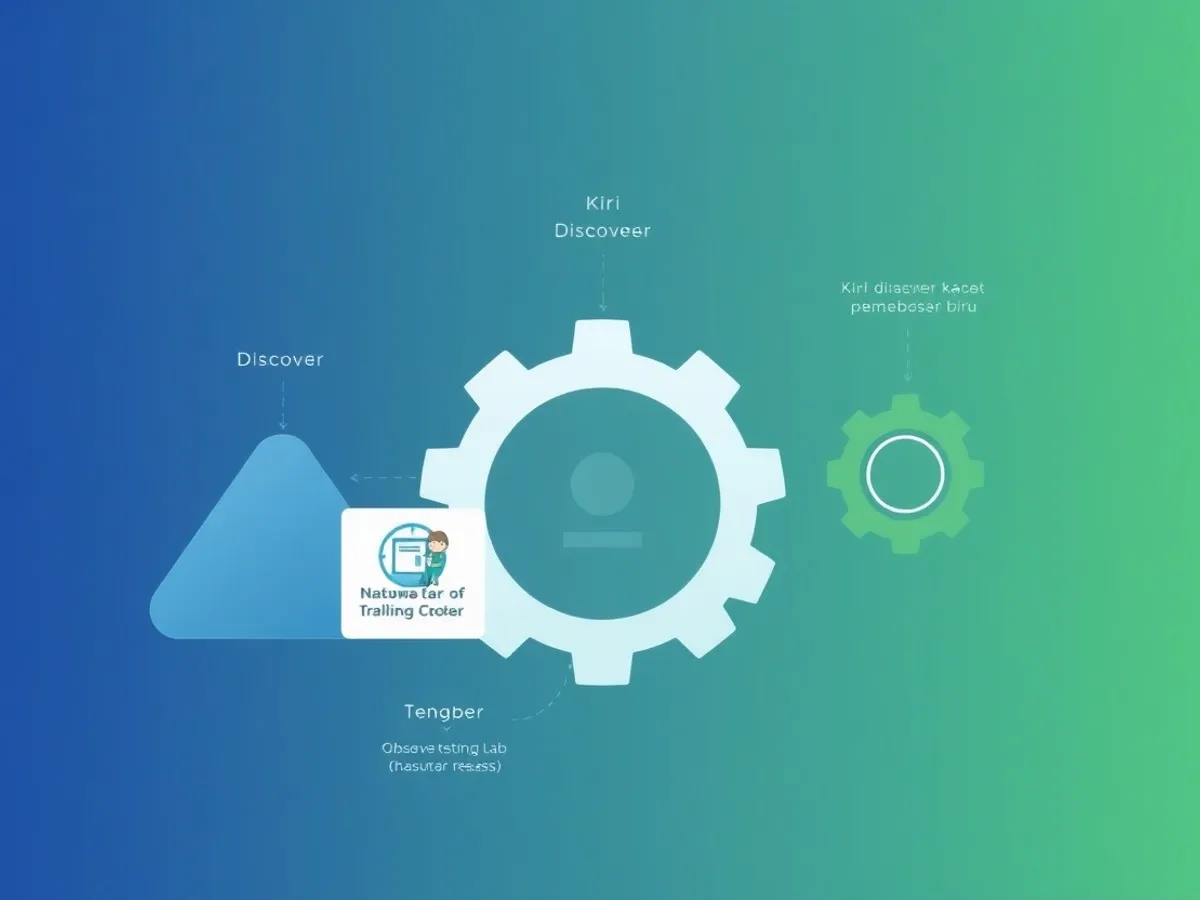 Ilustrasi 3 langkah Quantum Safe Network - Discover Observe Transform framework IBM - Quantum Safe Network - karya ilustrasi AI