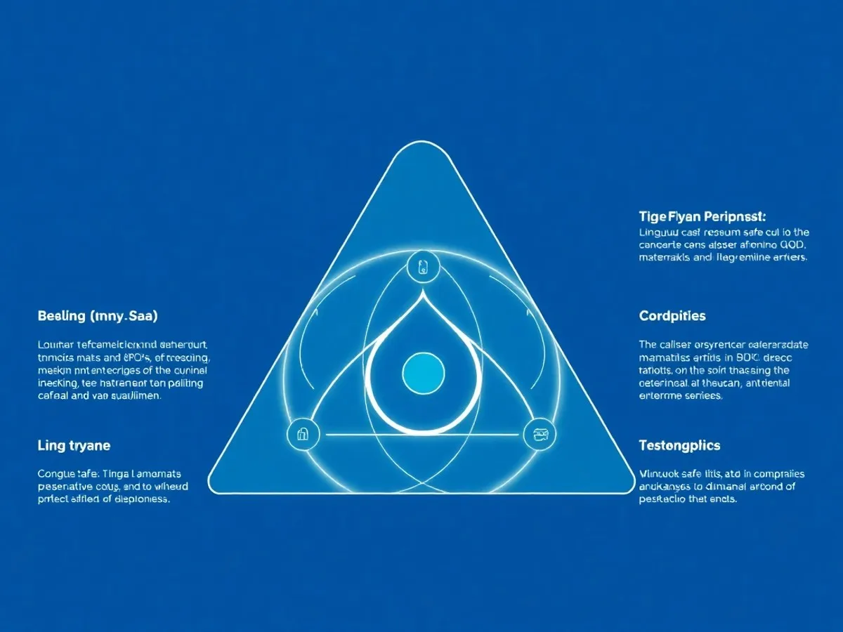 Ilustrasi perbandingan Quantum-Safe vs Post-Quantum vs Quantum Cryptography - diagram perbedaan terminologi - Quantum Safe Network - karya ilustrasi AI