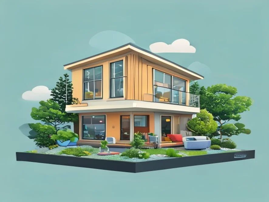 Ilustrasi ekosistem smart home - smart home adalah - karya ilustrasi AI