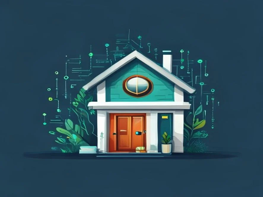 Ilustrasi keamanan smart home - smart home adalah - karya ilustrasi AI