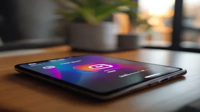 Ilustrasi download konten Instagram menggunakan sssInstagram - sssinstagram - karya ilustrasi AI