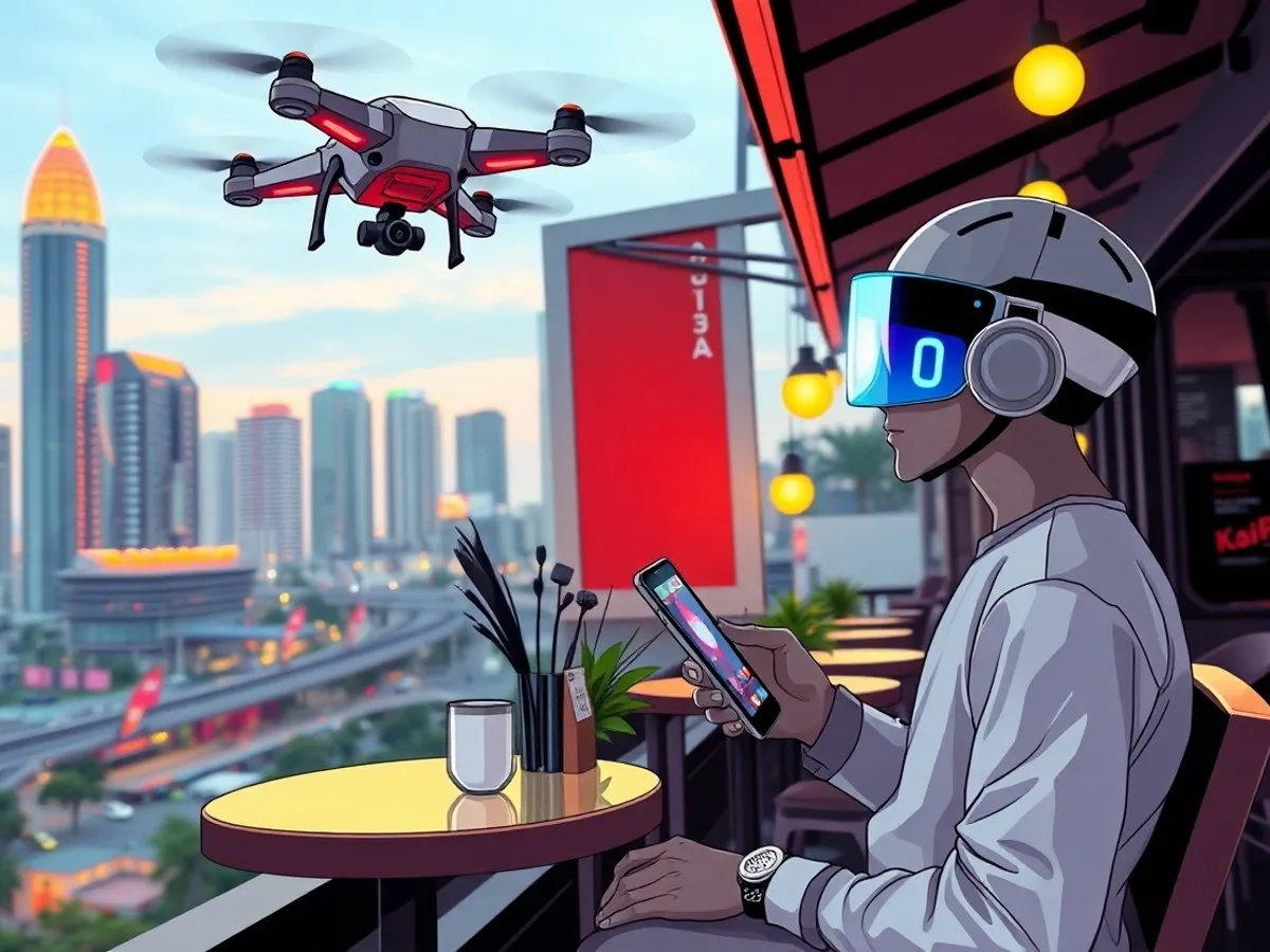 Ilustrasi dampak Web 4.0 pada bisnis dan kehidupan digital di Indonesia - Web 4.0 - karya ilustrasi AI