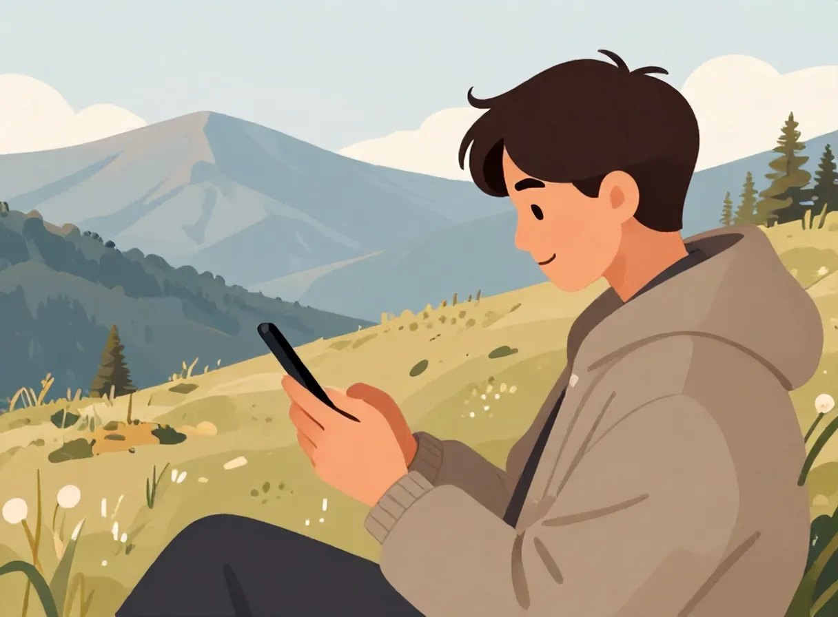Ilustrasi manfaat mode offline komik - aplikasi baca komik offline - karya ilustrasi AI