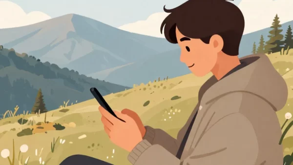Ilustrasi manfaat mode offline komik - aplikasi baca komik offline - karya ilustrasi AI