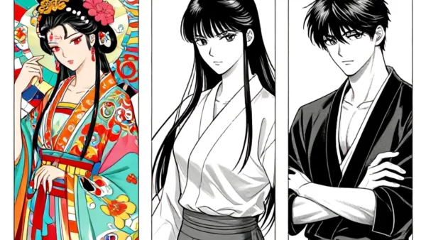Ilustrasi perbedaan manhua manhwa dan manga - baca manhua bahasa indonesia - karya ilustrasi AI