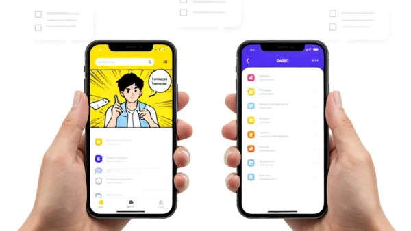 Ilustrasi cara memilih platform baca manhwa - baca manhwa sub indo terbaik - karya ilustrasi AI