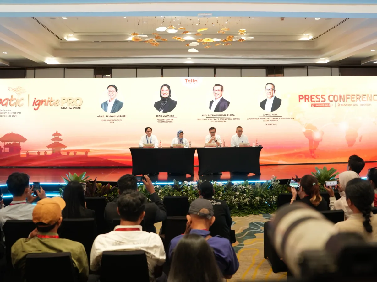 Suasana konferensi BATIC 2026 di Bali International Convention Center - sumber dari Telkom