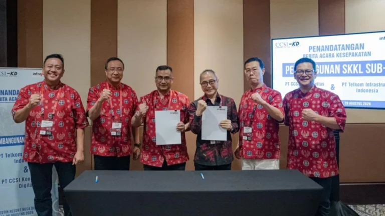 Penandatanganan BAK SKKL SUB-2 oleh InfraNexia dan CCSI-KD - sumber dari Telkom