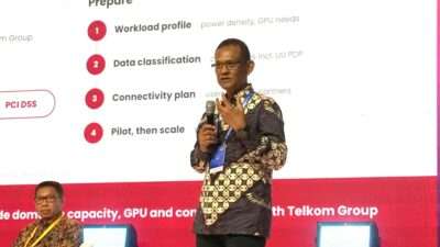 Erik Orbandi saat sesi Sovereign Technology & National Compute di Sovereign Tech Summit 2026 - sumber dari telkom.co.id